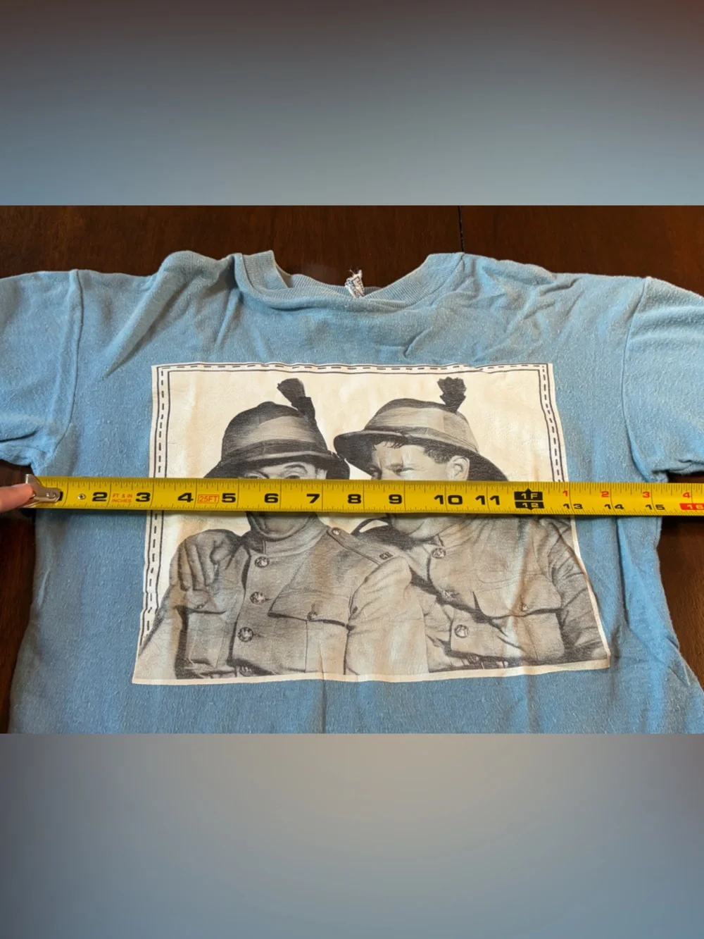 Hidaco Ego Trix Laurel & Hardy Graphic Cotton Youth T-Shirt Vintage 1970s 1980s
